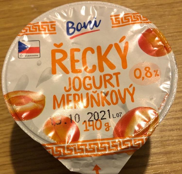 Fotografie - Řecký jogurt meruňkový 0,8% Boni