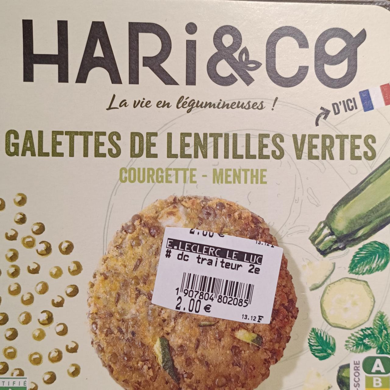 Fotografie - Galettes de lentilles vertes Hari&Co