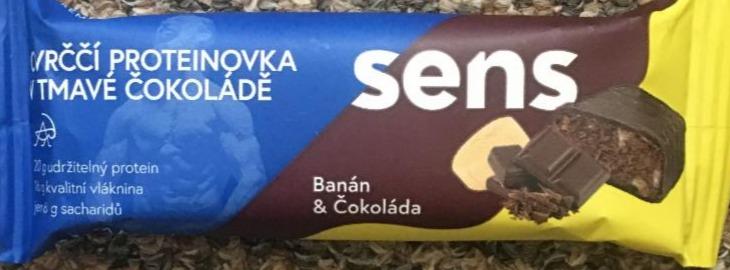 Fotografie - Cvrččí proteinovka v tmavé čokoládě Sens Banán & čokoláda