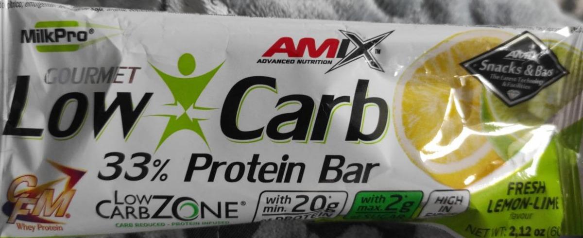 Fotografie - Low-Carb 33% Protein Bar Lemon-Lime Amix