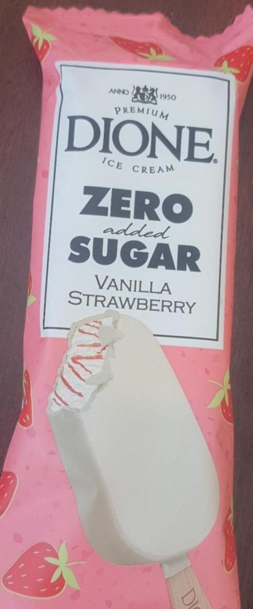 Fotografie - Vanilla strawberry zero added sugar Dione ice cream