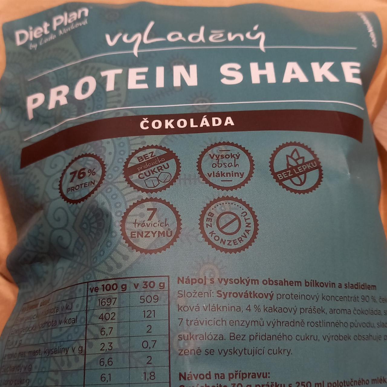 Fotografie - VyLaděný protein shake čokolada Diet Plan