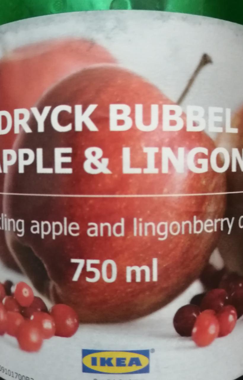 Fotografie - Dryck bubbel apple and lingon, sycený jablečný a brusinkový nápoj IKEA