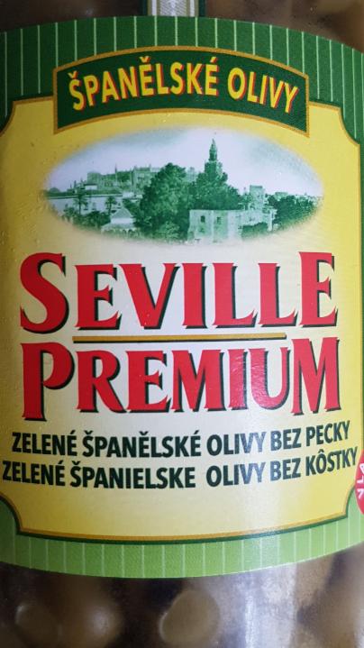 Fotografie - zelené španělské olivy bez pecky Seville Premium