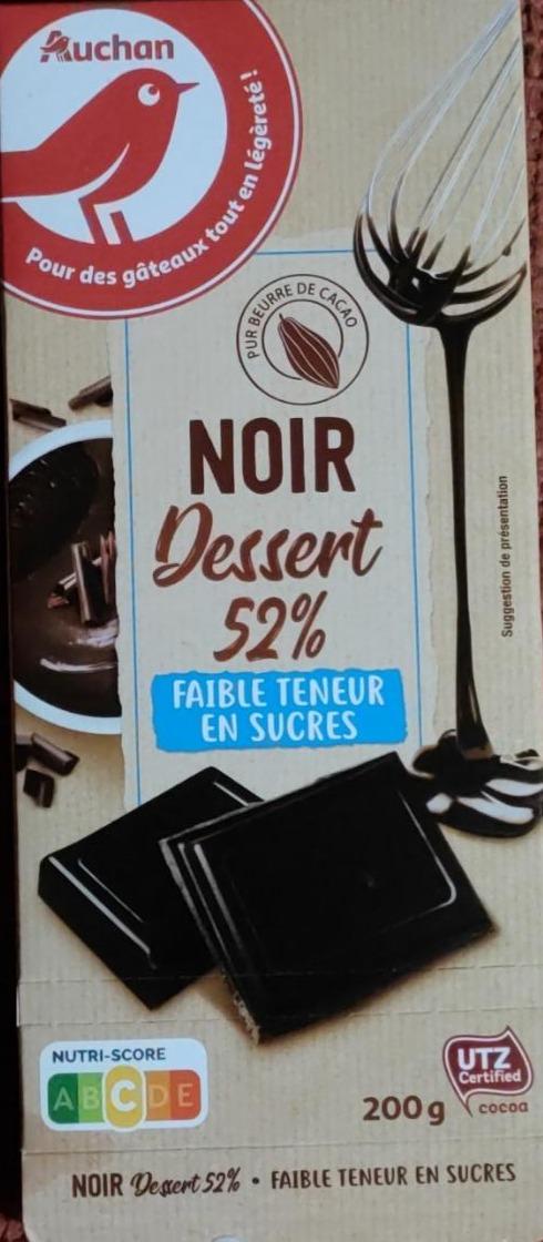 Fotografie - Noir desser 52% Faible Teneur en sucres Auchan