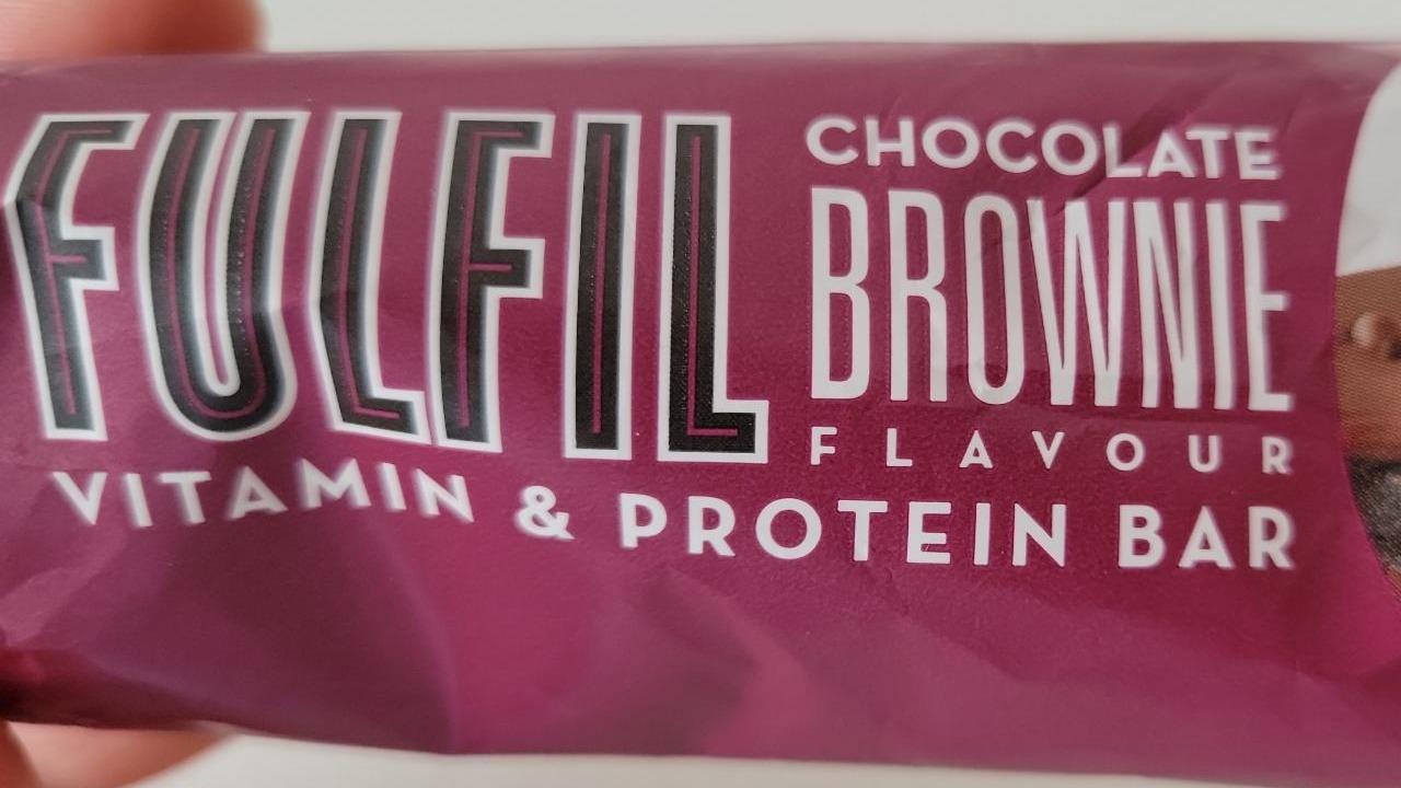 Fotografie - Chocolate brownie flavour vitamin & protein bar Fulfil