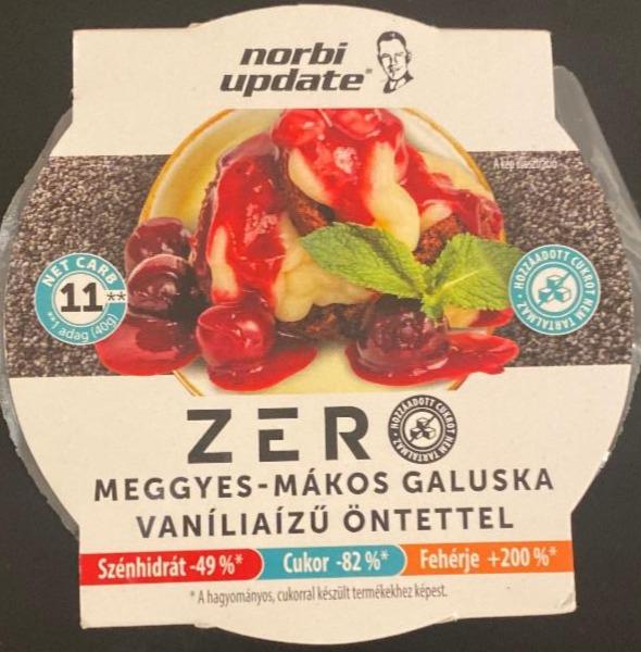 Fotografie - Zero višňovo makové halušky z piškótového cesta s polevou s príchuťou vanilky Norbi Update