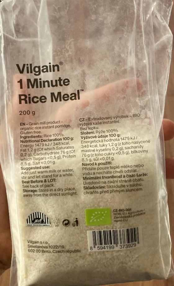 Fotografie - 1 Minute Rice Meal Vilgain