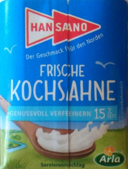 Fotografie - Hansano Frische Kochsahne 15% Arla