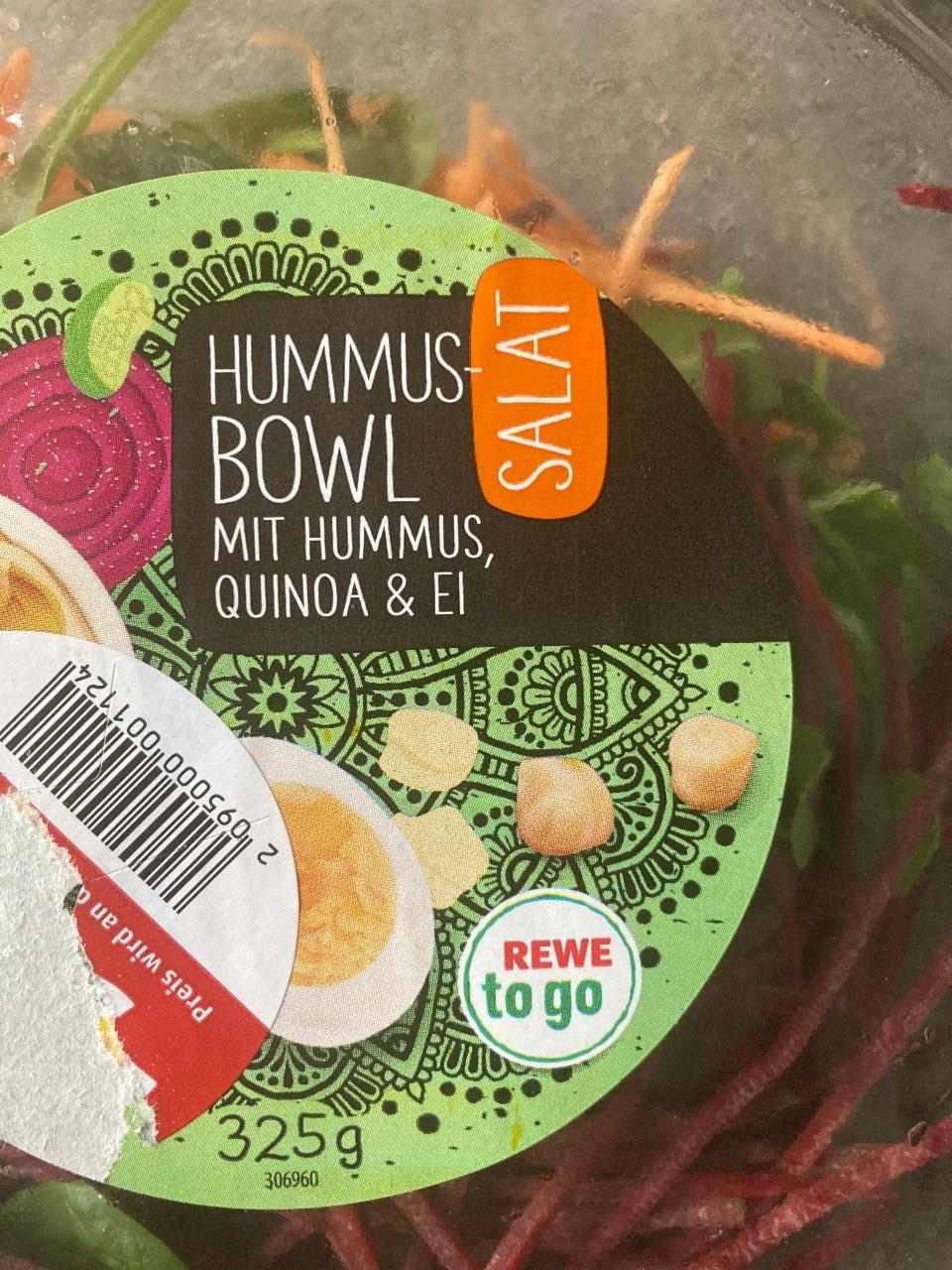 Fotografie - Hummus bowl mit hummus, quinoa & Ei