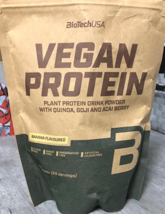 Fotografie - Vegan protein banana flavoured BioTech USA