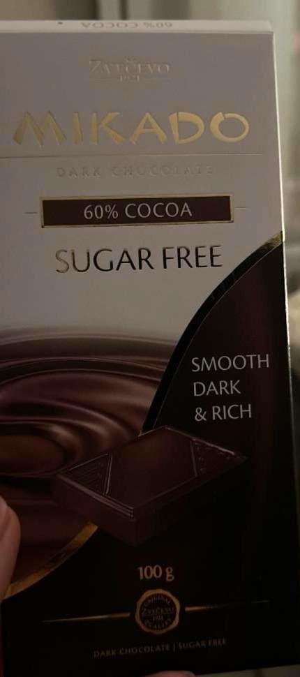 Fotografie - Mikado Sugar free Dark chocolate 60% cocoa Zvečevo