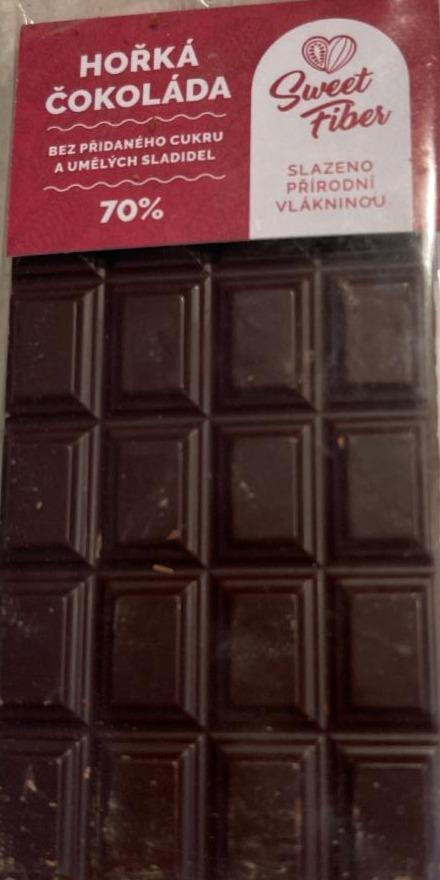 Fotografie - Hořká čokoláda 70% bez přídaného cukru Sweet Fiber