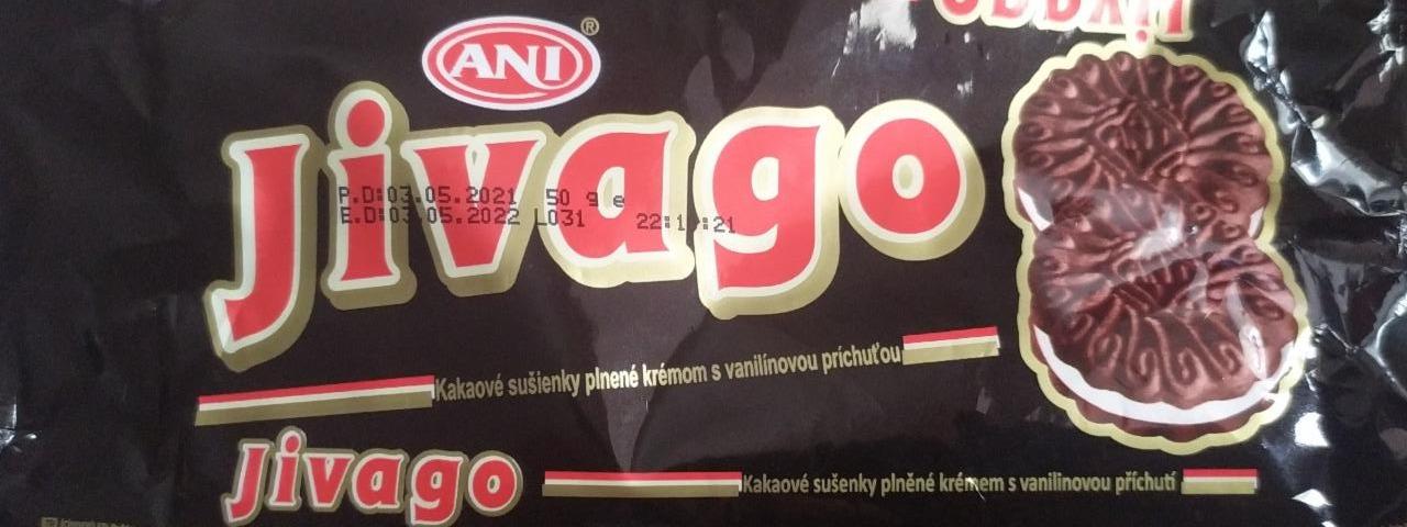 Fotografie - Jivago kakaové sušenky plněné krémem s vanilkovou příchutí ANI