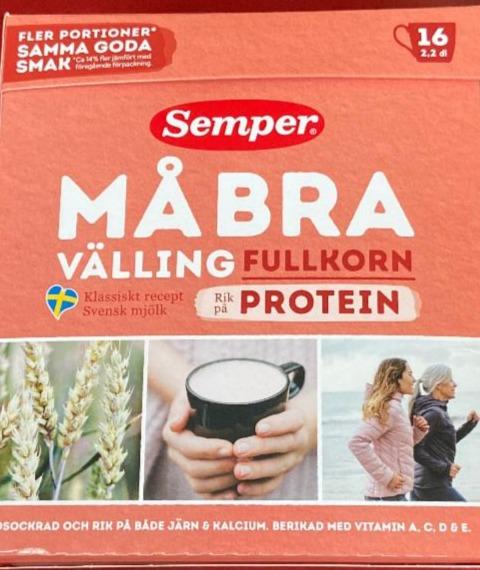 Fotografie - Måbra välling fullkorn protein Semper