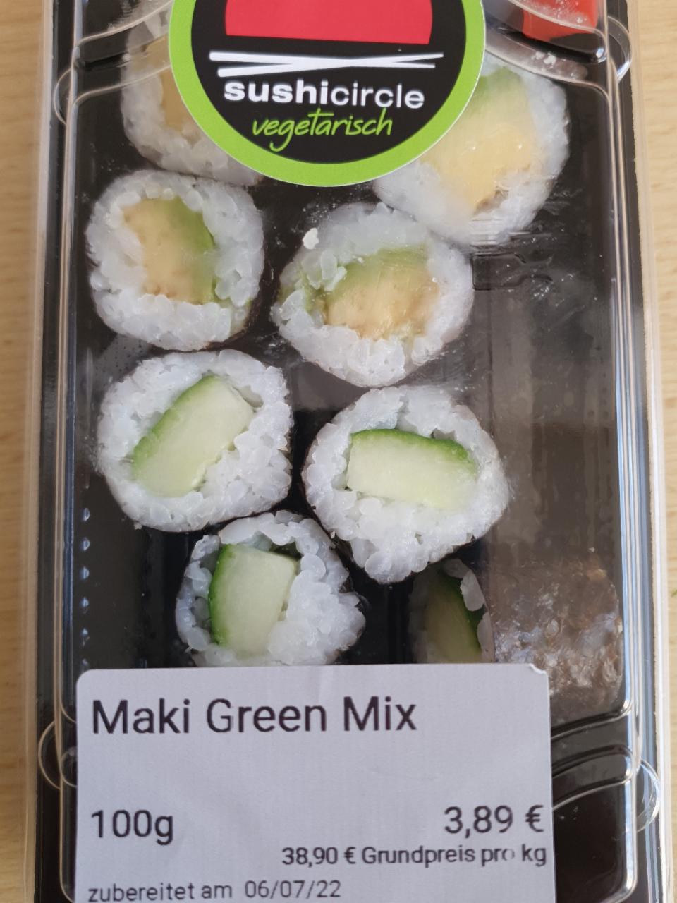 Fotografie - Sushi Circle Maki Green Mix