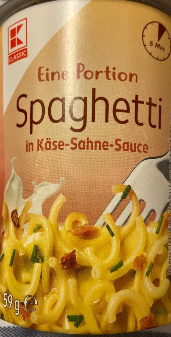 Fotografie - Eine portion spaghetti in käse sahne sauce K-Classic