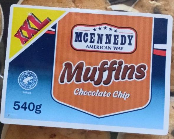 Muffins Chocolate Chip McEnnedy kJ - a Way nutriční kalorie, American hodnoty