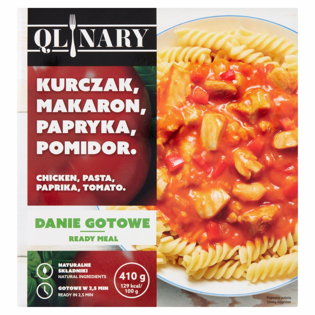Fotografie - Kurczak, makaron, papryka, pomidor. Qlinary