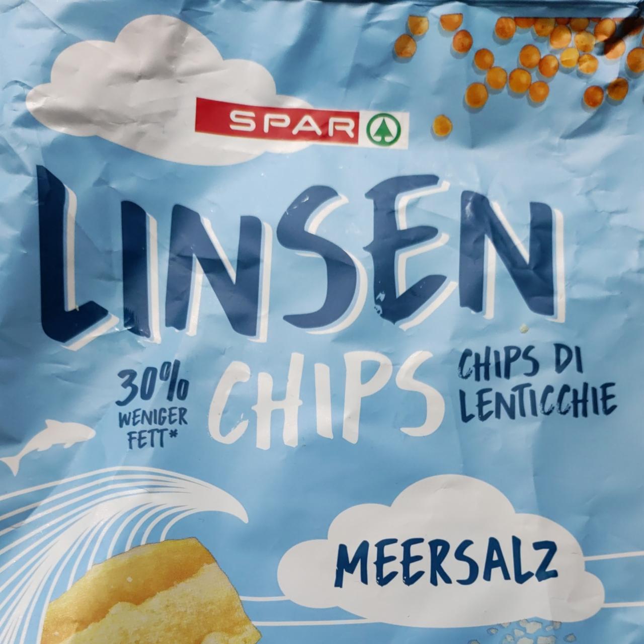 Linsen Chips meersalz Spar - kalorie, kJ a nutriční hodnoty