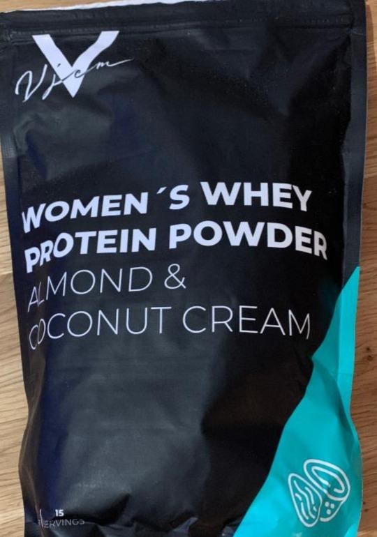 Fotografie - Women's Whey Protein Powder Almond & Coconut Cream Vjem