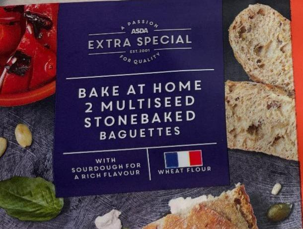 Fotografie - Bake at home 2 multiseed stonebaked baguettes Asda