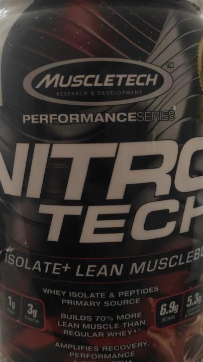 Fotografie - NitroTech Protein Powder, Whey Isolate + Lean MuscleBuilder, Decadent Brownie Cheesecake - MuscleTech