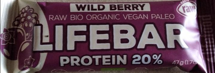 Fotografie - Bio tyčinka Lifebar protein Wild berry