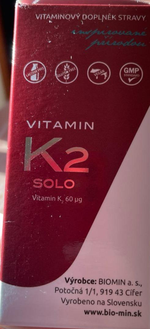 Fotografie - Vitamin K2 solo Biomin