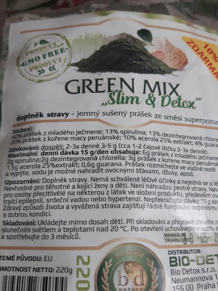 Fotografie - Green mix 'Slim & Detox'
