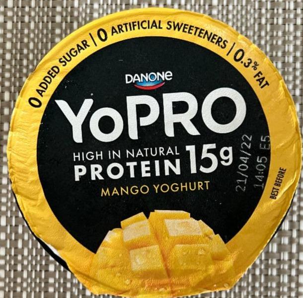 Fotografie - YoPRO Protein 15g Mango Yoghurt Danone