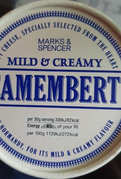 Fotografie - Camembert mild & creamy Marks & Spencer