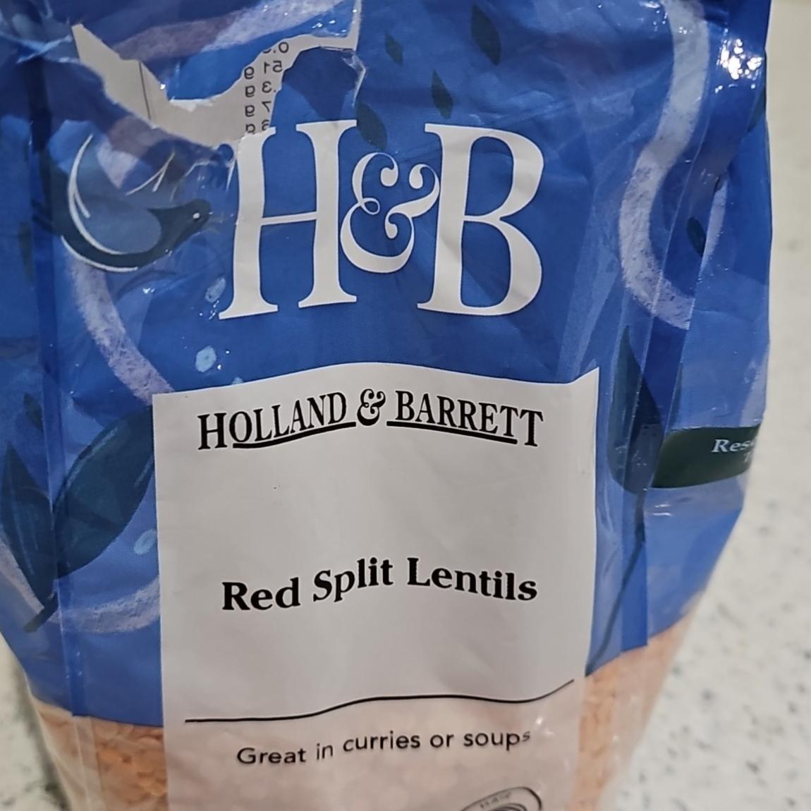 Fotografie - Red Split Lentils H&B Holland & Barrett