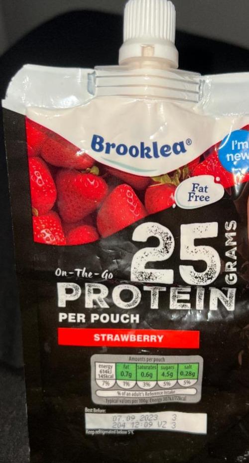 Fotografie - 25g Protein per pouch strawberry Brooklea