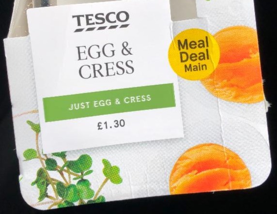 Fotografie - sandwich egg cress Tesco