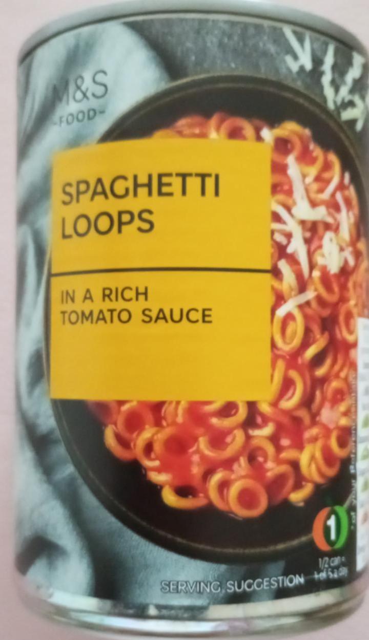 Fotografie - Spaghetti loops in a rich tomato sauce M&S Food