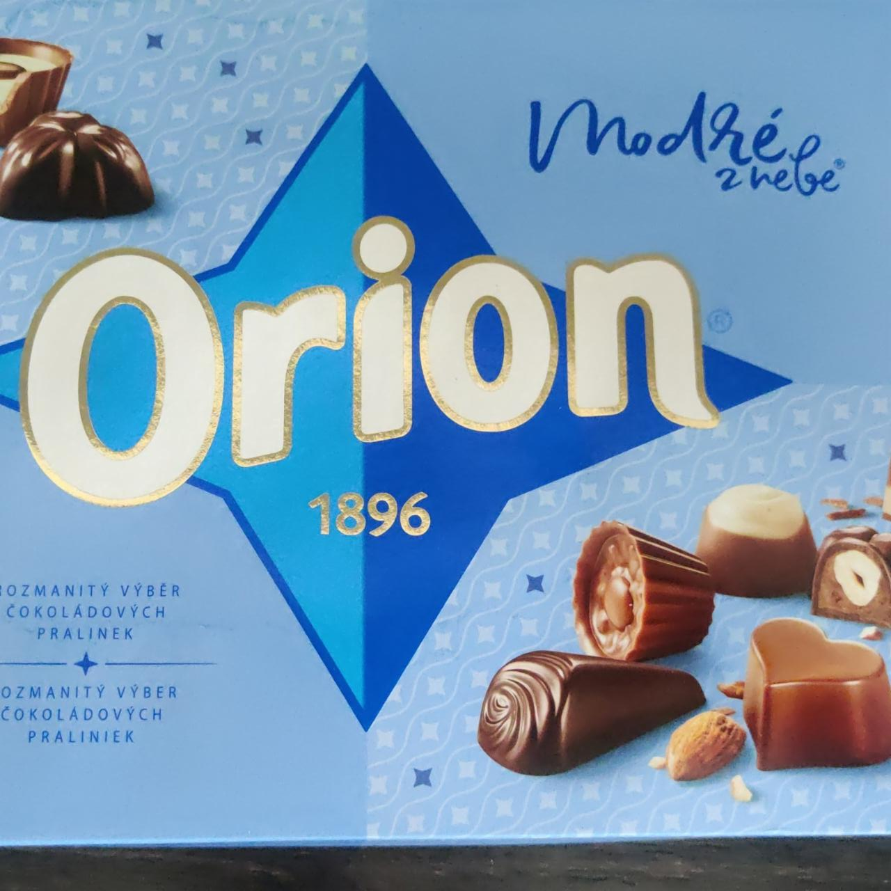 Fotografie - modré z neba výběr čokoládových pralinek Orion