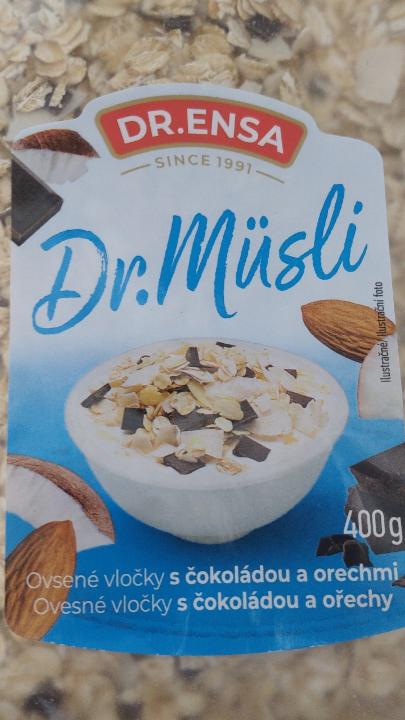 Fotografie - Dr.Müsli Ovesné vločky s čokoládou a ořechy Dr.Ensa