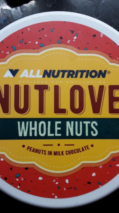 Fotografie - NutLove Whole Nuts Milk Chocolate Peanuts Allnutrition
