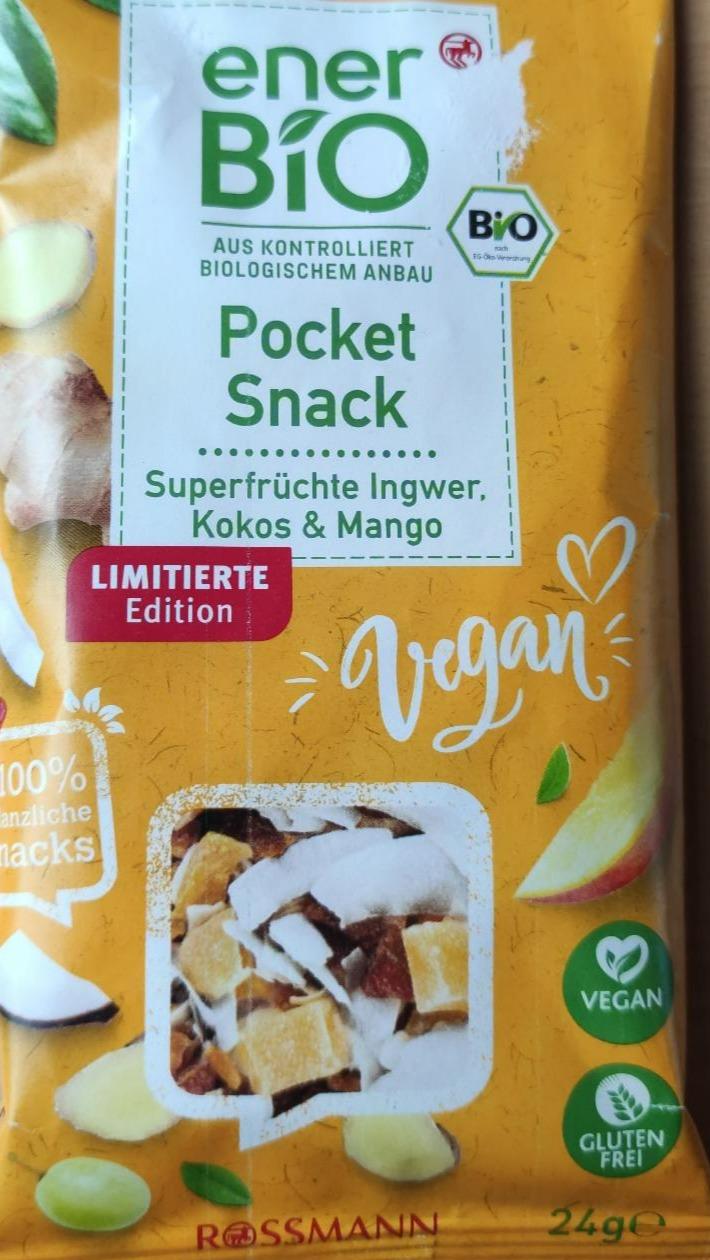 Fotografie - Pocket Snack Superfrüchte Ingwer, Kokos & Mango EnerBio