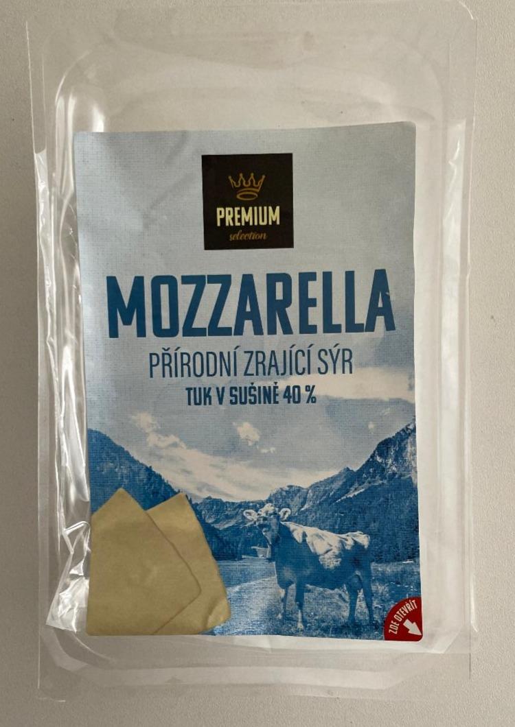 Fotografie - Mozzarella přírodní zrající sýr 40% plátky Premium