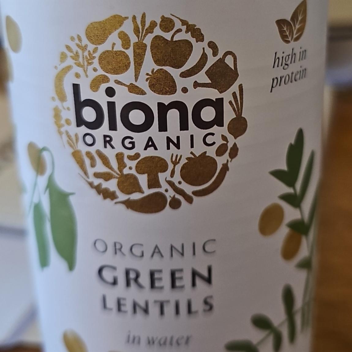 Fotografie - Organic Green Lentils in Water Biona organic