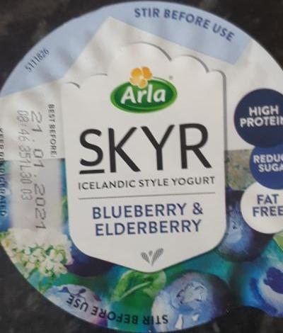 Fotografie - Skyr Yogurt Blueberry Elderberry