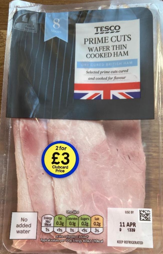 Fotografie - Prime Cuts Wafer Thin Cooked Ham 98% Tesco