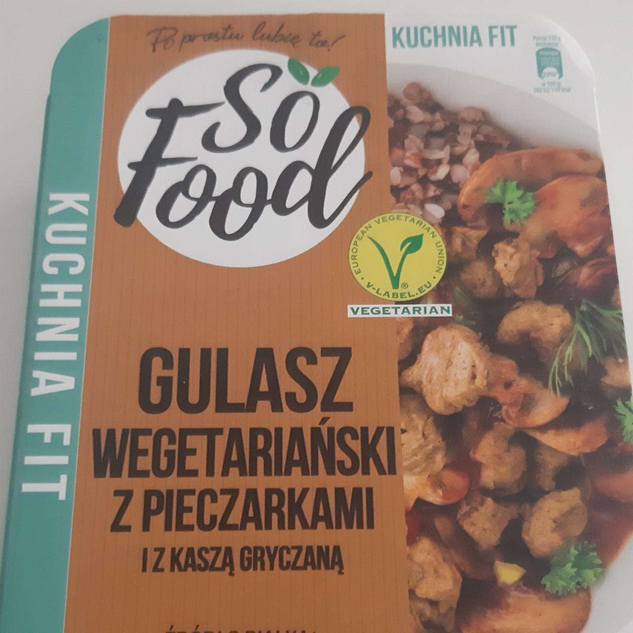 Fotografie - Kuchnia Fit Gulasz wegetariański z pieczarkami i z kaszą gryczaną So Food