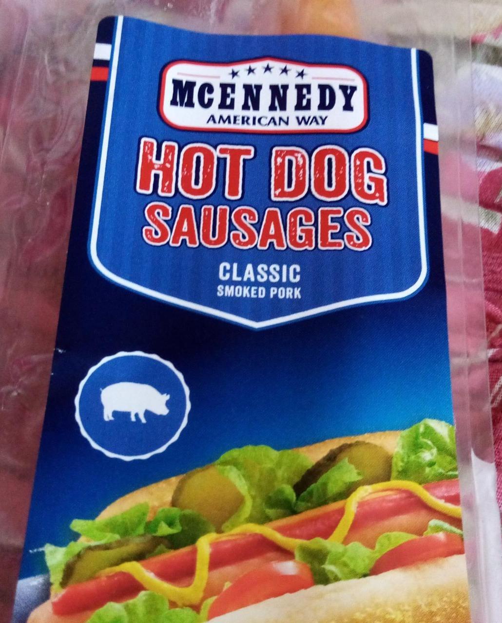 Fotografie - Hot Dog Sausages Classic Smoked Pork McEnnedy American Way