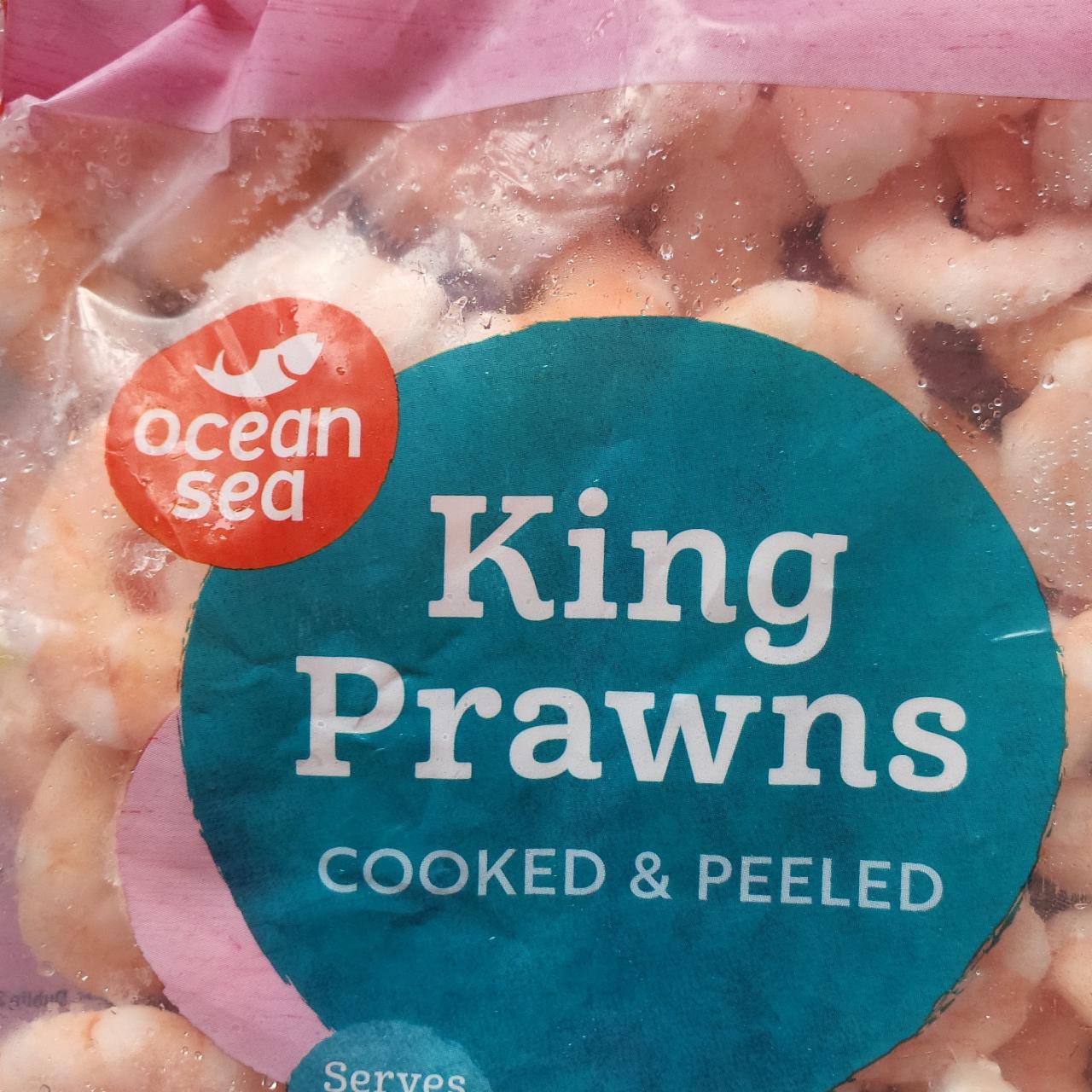 Fotografie - King Prawns cooked & peeled Ocean Sea