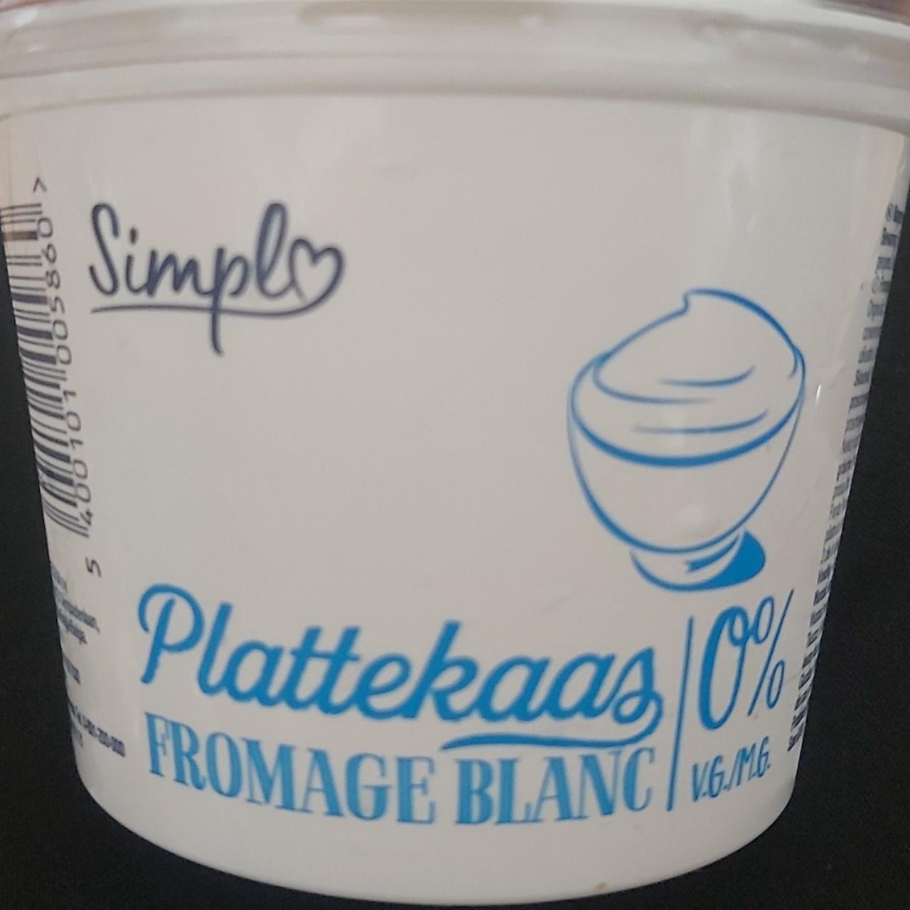 Fotografie - Plattekaas fromage Blanc 0% Simpl