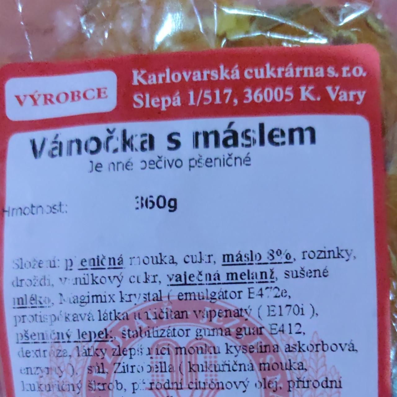 Fotografie - Vánočka s máslem Karlovarská cukrárna