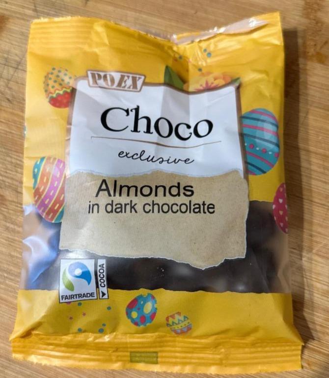 Fotografie - Almonds in dark chocolate Poex